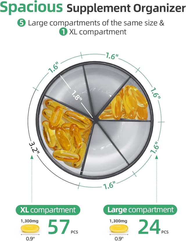 Thumbnail 1 de PULIV Large Pill Bottle Organizer with 20 Labels ๐