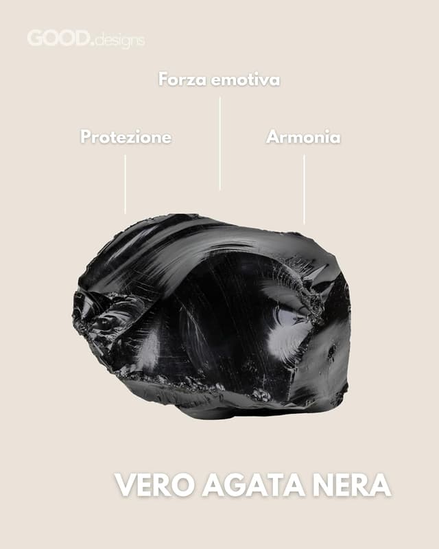 Detalle 2 de GD GOOD.designs Bracciale con Iniziale I in onice nero su elastico (unisex)