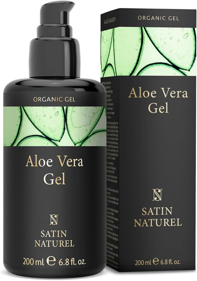Detalle de Satin Naturel Gel d’Aloe Vera Bio 200 ml (100% vegan) avec acide hyaluronique et panthénol