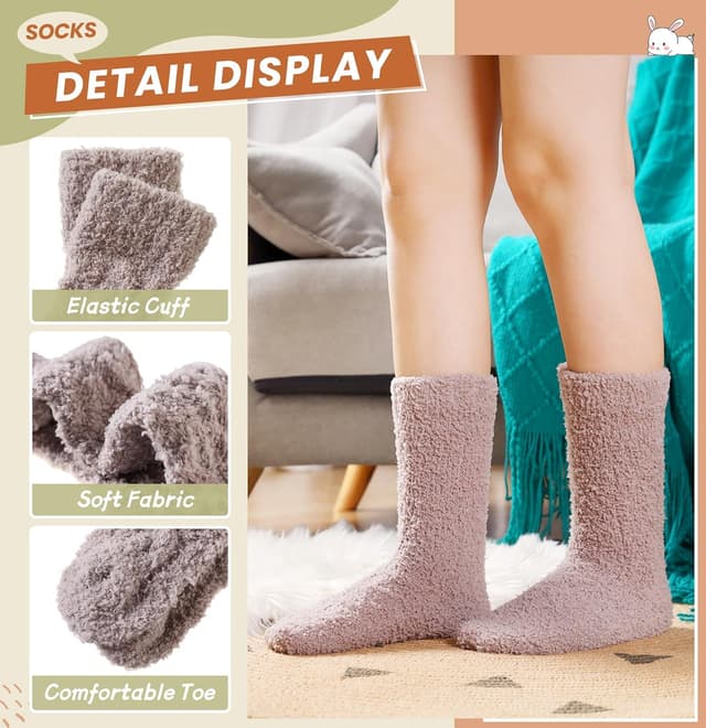 Thumbnail 3 de Velice Womens Fuzzy Socks 5 Pairs