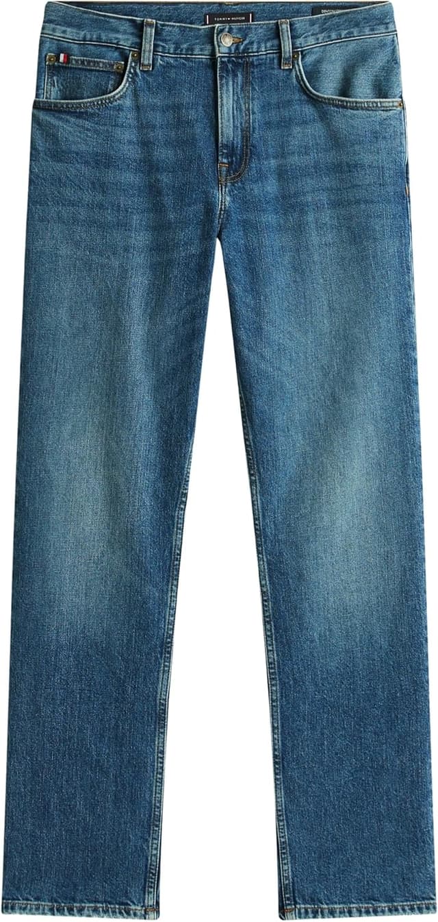 Detalle 2 de Tommy Hilfiger Men’s Straight Fit Denton Mid Rise Jeans
