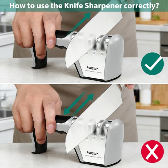 Detalle 2 de Longzon 4-in-1 Knife Sharpener 🔪