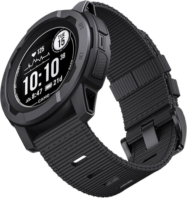 Detalle de EKINGEEK replacement nylon watch strap for Garmin Instinct/Instinct 2 45mm (Instinct 3 45mm compatible)