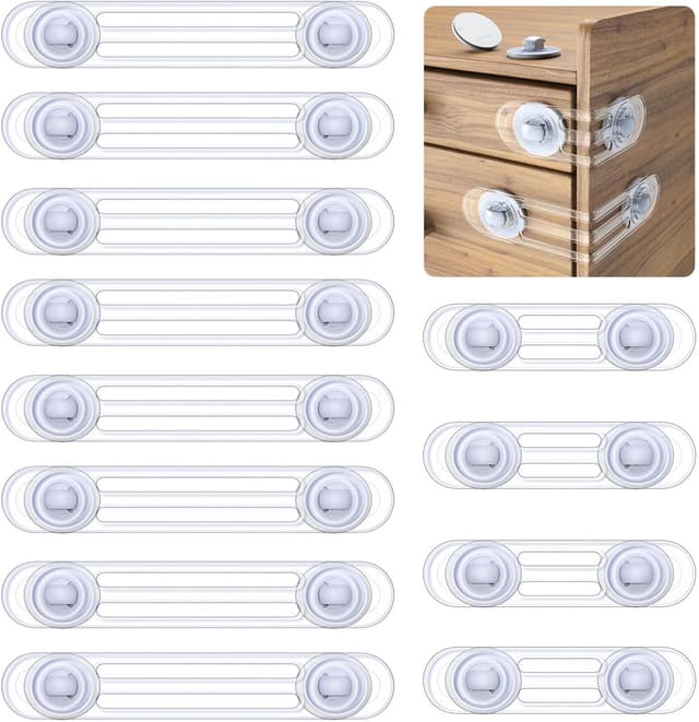 Detalle de Kimsky Sécurité Bebe Bloque Porte 12 pièces Transparent