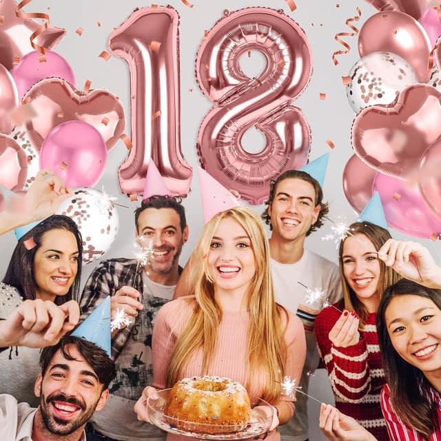 Detalle 1 de MIEWAA déco ballons 18 ans anniversaire