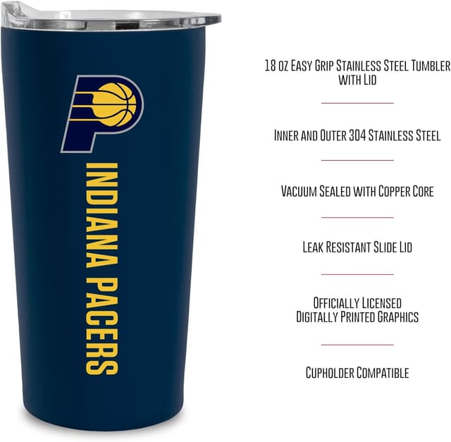 Detalle 2 de Rico Industries NBA Modern 18oz Stainless Steel Tumbler (Unisex)