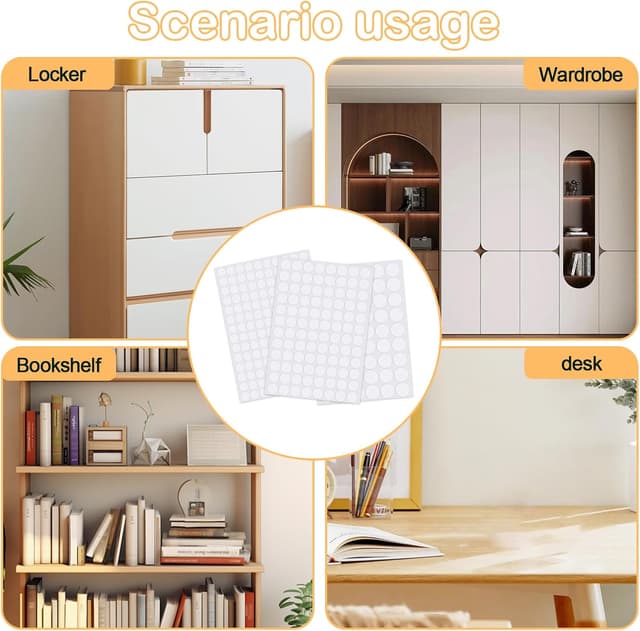 Thumbnail 6 de 290 Pezzi Coprivite Bianco autoadesivi per mobili: tappi rotondi 12/15/21 mm