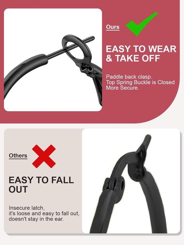 Detalle 2 de Edelstahl Creolen für Damen FOCALOOK 30 mm