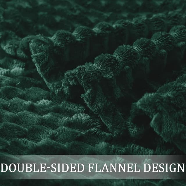 Thumbnail 6 de Exclusivo Mezcla Kuscheldecke Fleece – Flauschige Sofadecke mit Jacquard (230 x 270 cm), Dunkelgrün