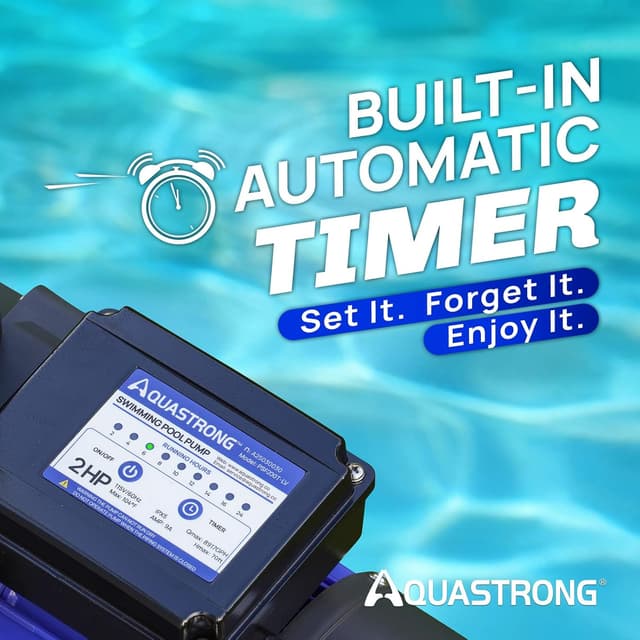 Detalle 2 de AQUASTRONG Sand Filter Pump for Above Ground Pools with 24-Hour Timer & 6-Way Valve (Up to 38,000 gal)