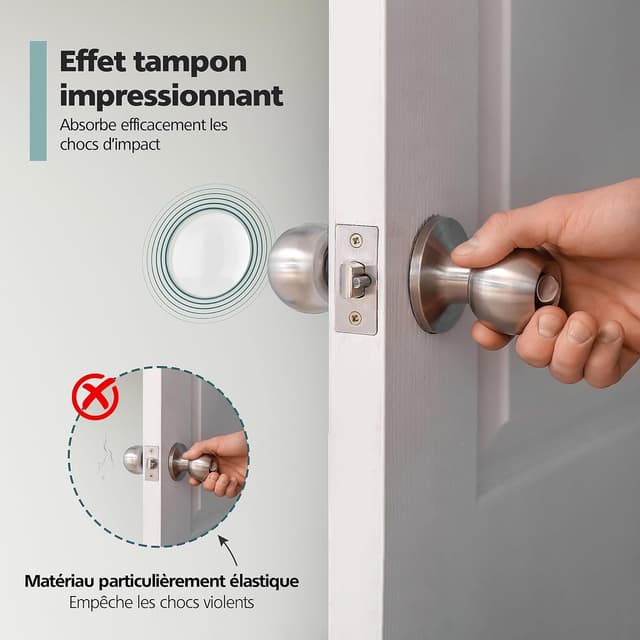 Detalle de virea 10 butées de porte autocollantes 40 x 8 mm transparentes