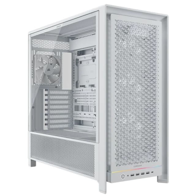 Detalle de Corsair FRAME 5000 RS Torre E-ATX Cristal Templado USB-C Blanca 🖥