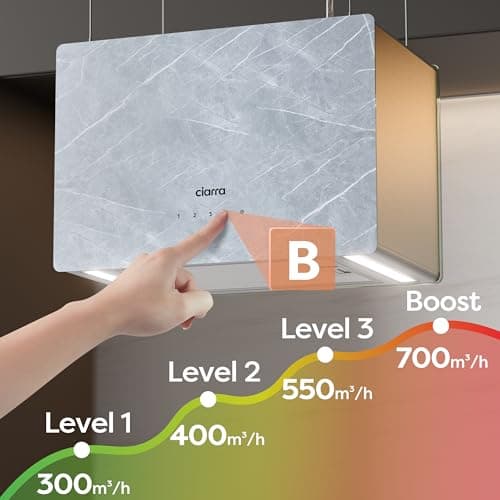 Thumbnail 4 de Ciarra Pinnacle CBCW4850 Campana Isla Cocina 650m³/h Wifi y Táctil