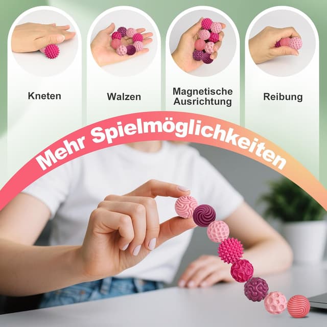 Detalle 2 de Zingbee Magnetische Fidget Toys 8er Set