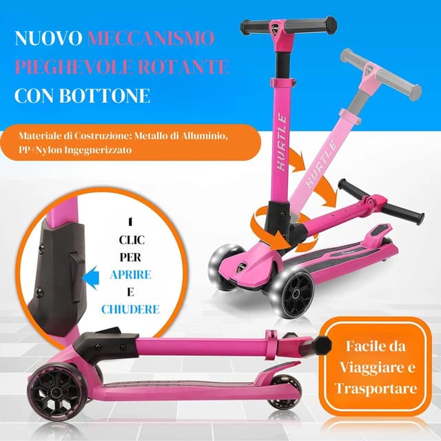 Thumbnail 2 de Hurtle Monopattino a 3 ruote 50 kg 🛴