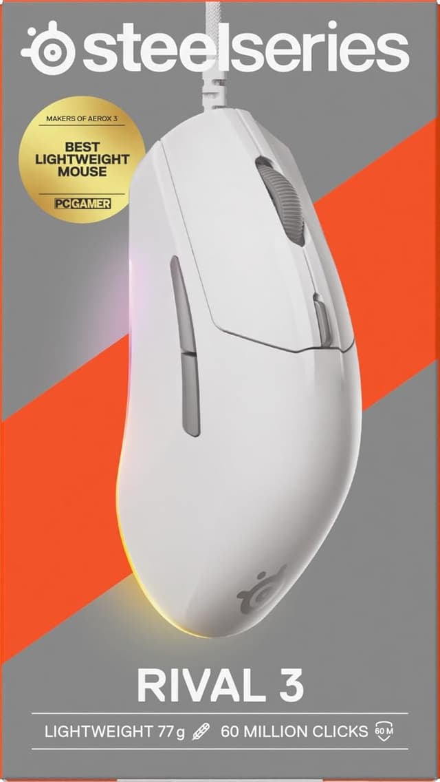 Thumbnail 12 de SteelSeries Rival 3 Gen 2 Ratón Gaming 8500 DPI RGB ⚪