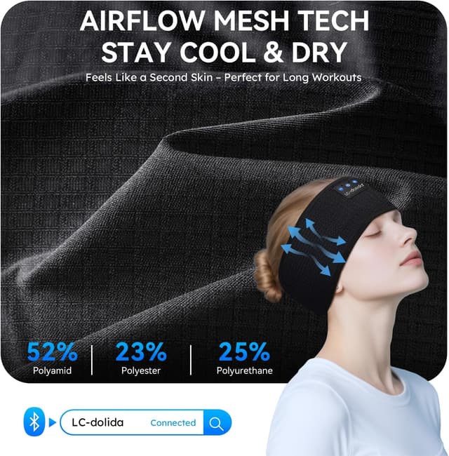 Thumbnail 4 de LC-dolida Auriculares Bluetooth 5.4 para Dormir 🎧 Regalo Hombre y Mujer