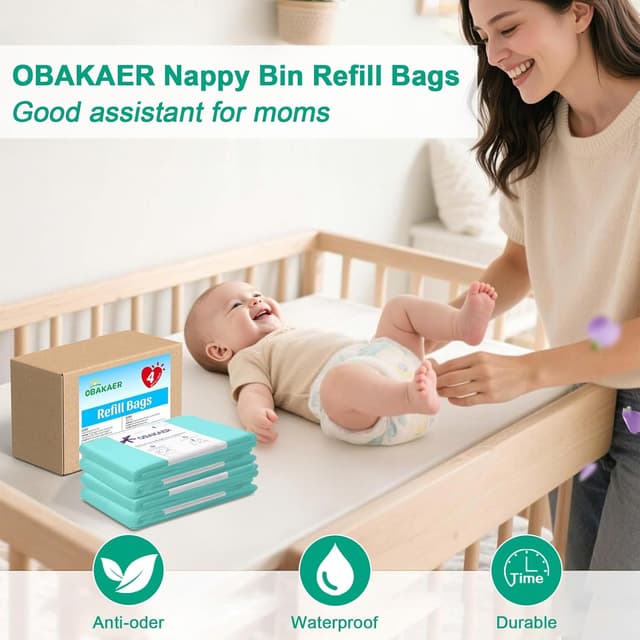 Thumbnail 3 de Korbell Compatible Nappy Bin Liners 16L 4 pack