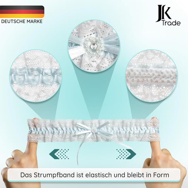 Thumbnail 4 de JK Trade® Liguero de novia con encaje y pedrería 👰