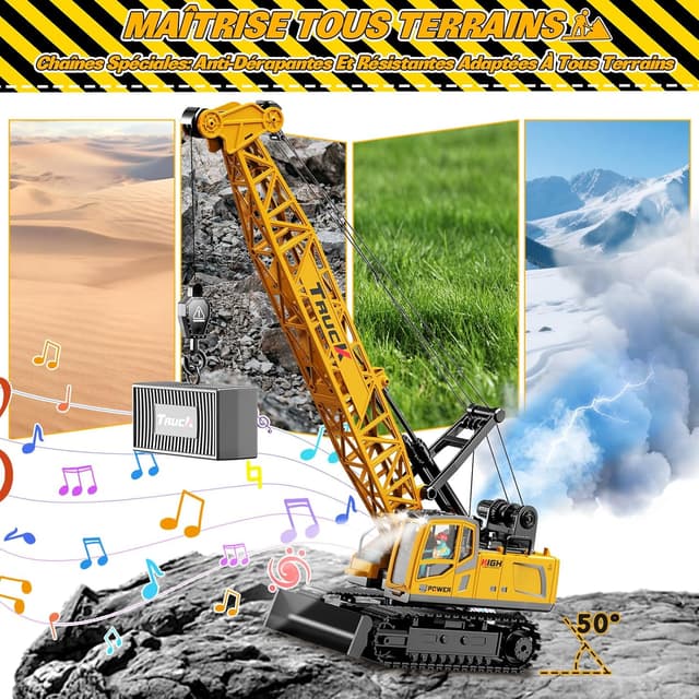 Thumbnail 3 de Cheffery 1:16 Grue télécommandée 🚧