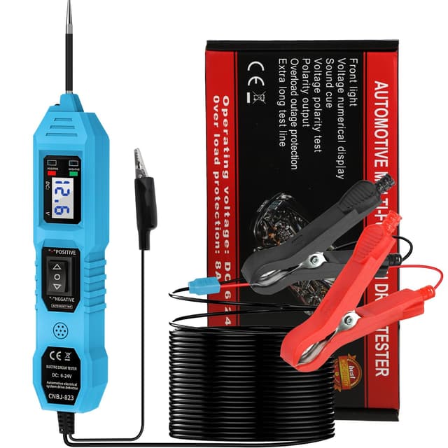 Detalle de Power Circuit Probe Tester Automotive 6V/12V/24V DC Car Electric Circuit Tester (Blue)