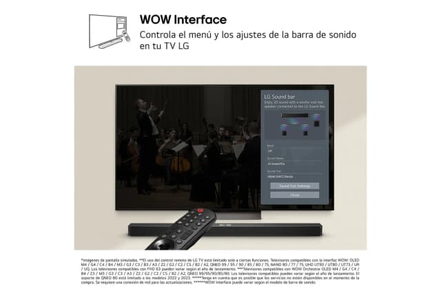 Detalle de LG S40T.OUTLET barra de sonido para TV 2.1 canales Bluetooth (300W) con subwoofer