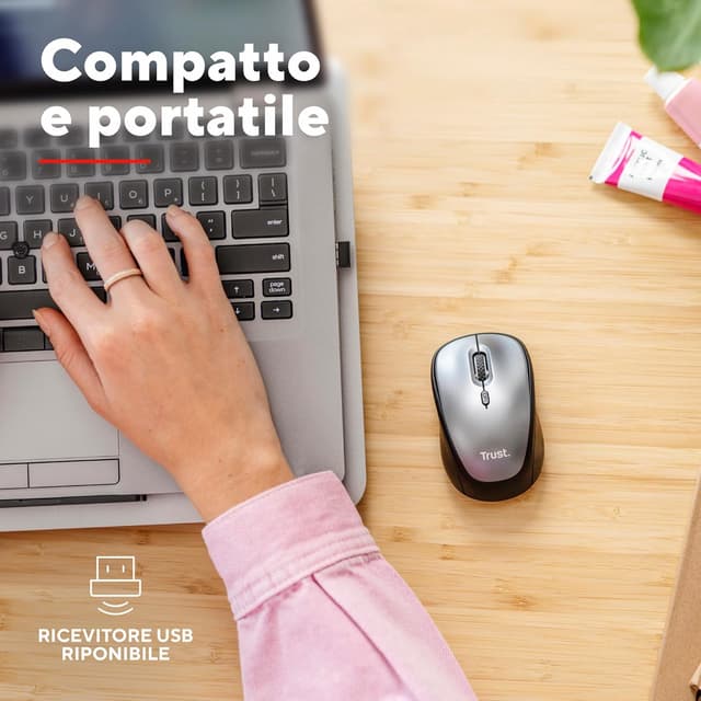 Thumbnail 4 de Trust Mouse Wireless Silenzioso 800-1600 DPI