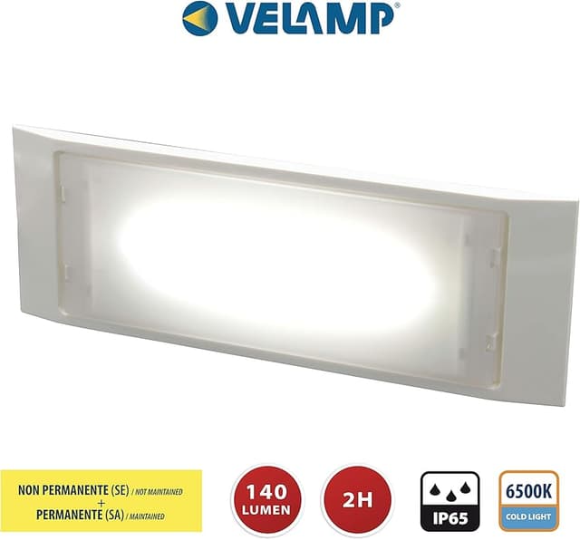 Detalle 2 de Velamp Holly Luz de Emergencia 140 lúmenes IP65