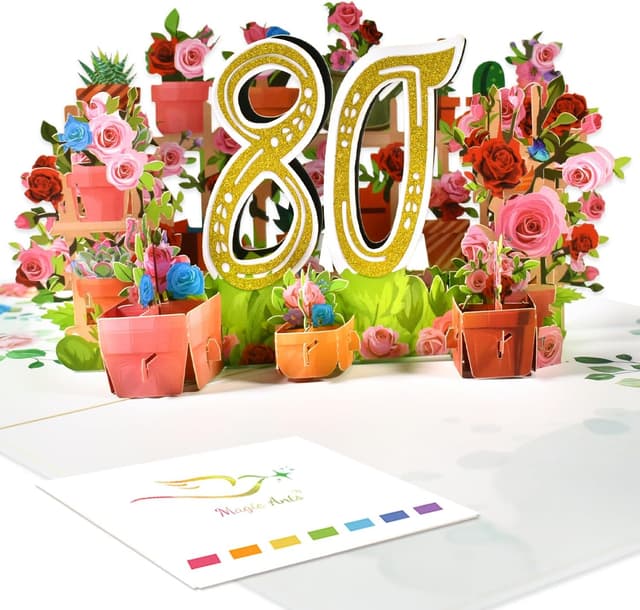 Imagen de 3D Pop-Up Karte 80 mit Gartenmotiv en OfertitasTOP