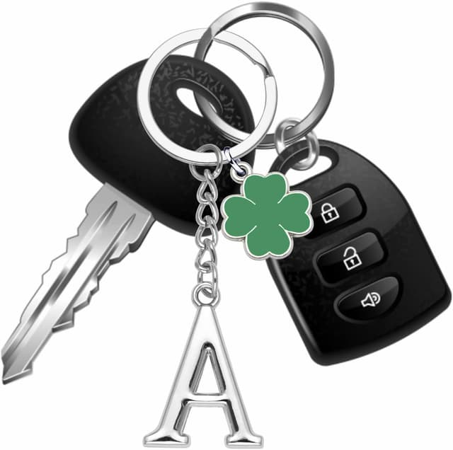 Detalle de Porte-clés lettre initiale YJYJZX avec pendentif en alliage (A-Z 26) – idée cadeau pour amis et proches