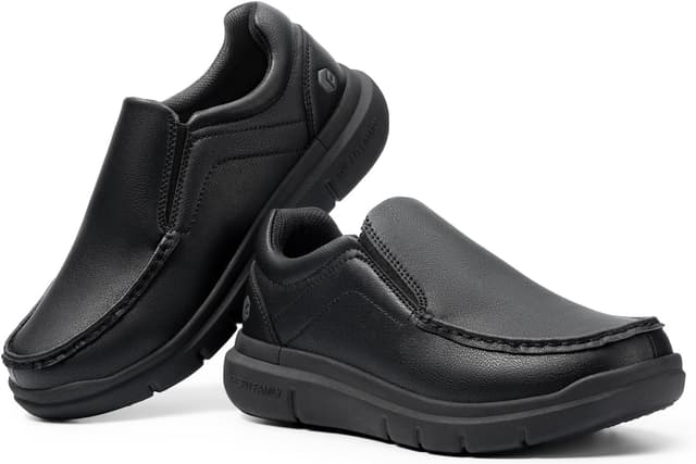 Thumbnail 6 de FitVille Scarpe Casual da Uomo in Pelle Extra Large Slip-on Mocassini comodi