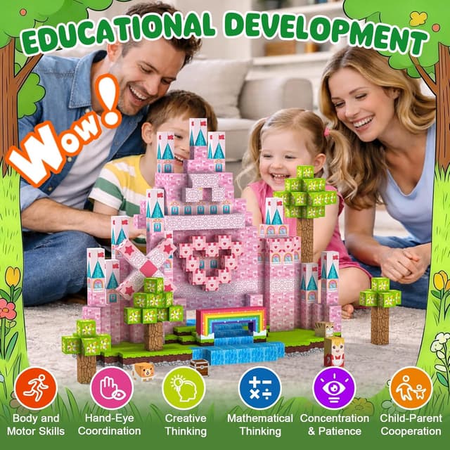 Thumbnail 6 de Crifeton magnetische Bausteine mit 100 Teilen (2 cm) für Kinder ab 3 Jahren – Montessori-Magnetbausteine