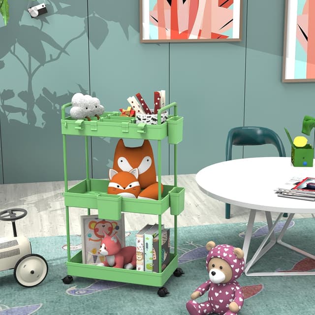 Detalle 2 de Ronlap Slim Storage Trolley 3-tier cart