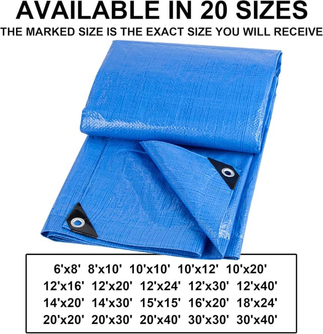 Thumbnail 5 de CARTMAN 10x12 Blue Poly Tarp 5 Mil