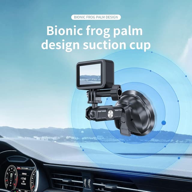Detalle 2 de TELESIN car mount suction 93 mm 360°