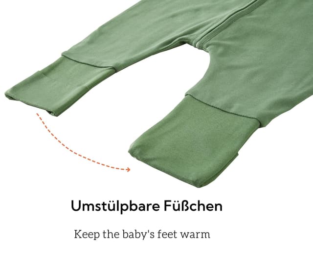 Thumbnail 6 de Chilsuessy Schlafsack mit Füßen 80 cm Grün Waldtiere