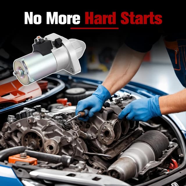 Detalle de 17844N New Starter Compatible with Select 2002-2006 Honda CR-V Models (1.6KW, 12V, 9 Teeth, CW)