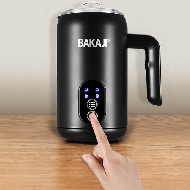 Detalle de BAKAJI montalatte elettrico 4 in 1 da 350 ml: cappuccinatore automatico per cappuccino caldo o freddo