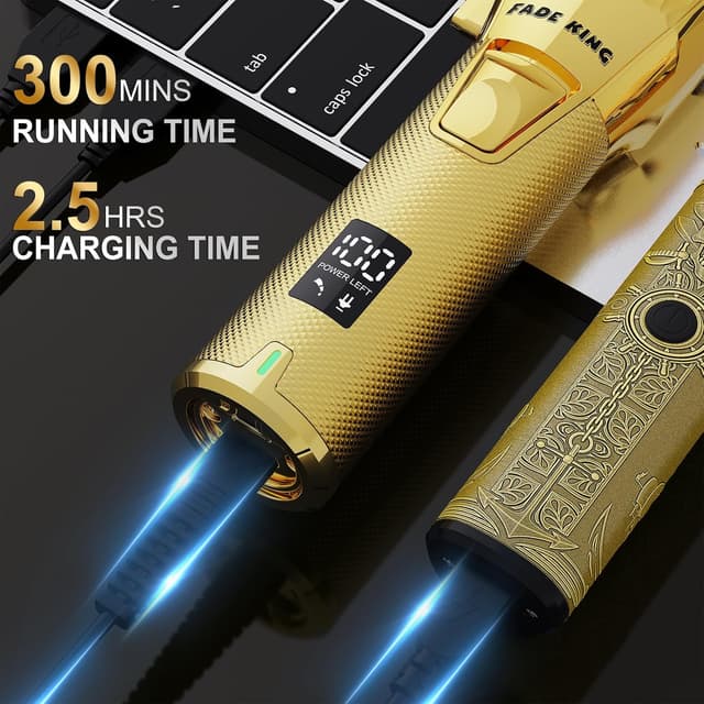 Detalle 2 de FADEKING Professional Hair Clippers with LCD Display ⚙