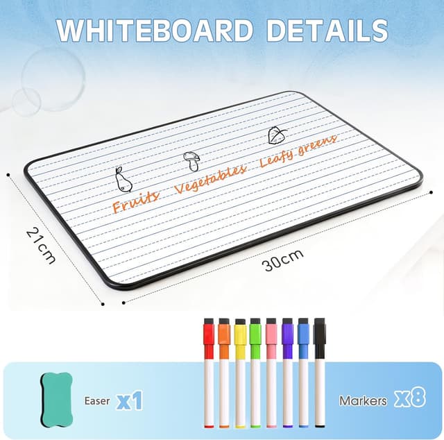 Thumbnail 2 de QUEENLINK Double-Sided Whiteboard 21x30cm