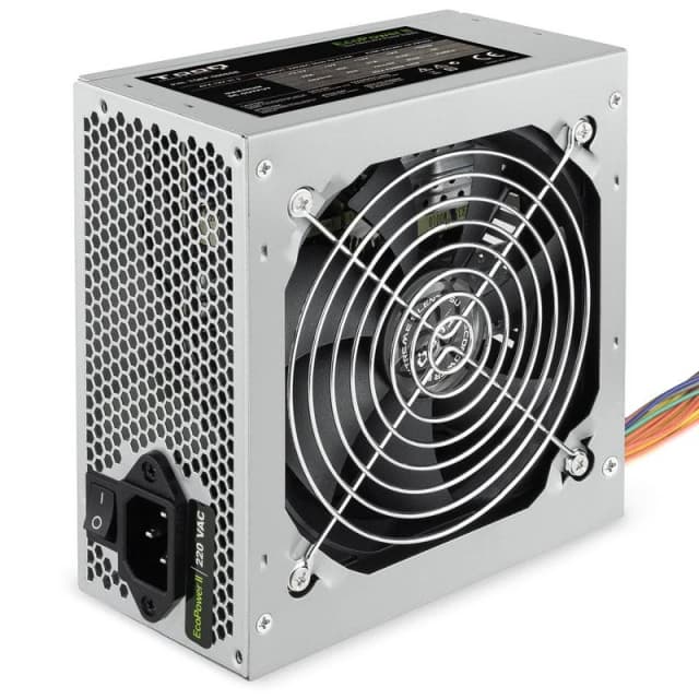 Detalle de Tooq Ecopower II TQEP-500SSE 500W fuente de alimentación para PC
