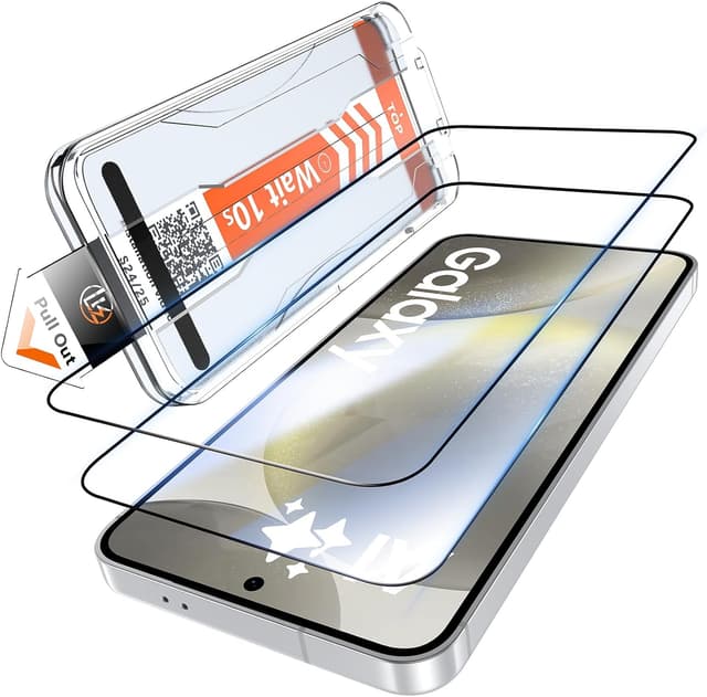 Detalle de LK 2 Pezzi Vetro Temperato per Samsung Galaxy S25/S24 con rimozione polvere e durezza 9H
