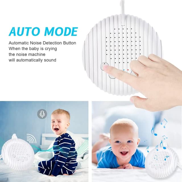 Detalle 2 de URAQT White Noise Machine (10 soothing sounds) – USB rechargeable portable sleep sound machine with timer memory