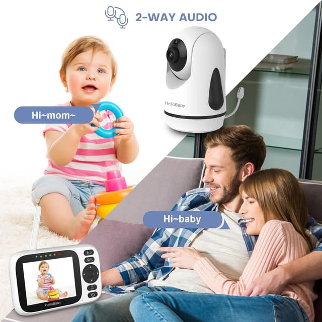 Detalle 2 de HelloBaby HB6339 3.2in baby monitor