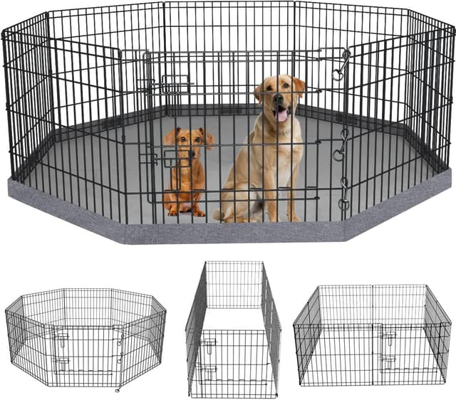 Imagen de PETIME Foldable Dog Playpen 24" H en OfertitasTOP