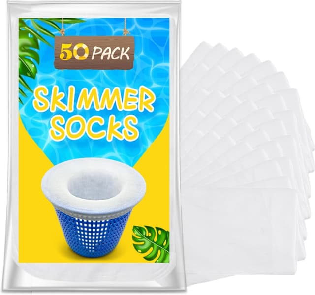 Thumbnail 6 de ROMIVO Pool Skimmer für Aufstellpool mit 10 Skimmer Socken – schwimmender Oberflächenskimmer für Laub & Unrat