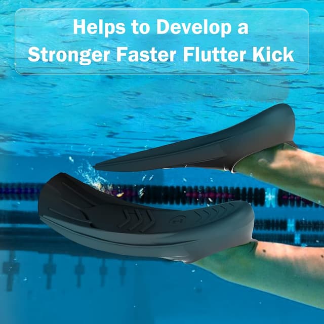 Detalle de Gintenco Swim Fins Kids Swim Training Fins (Silicone) — Lap Swimming & Travel Size