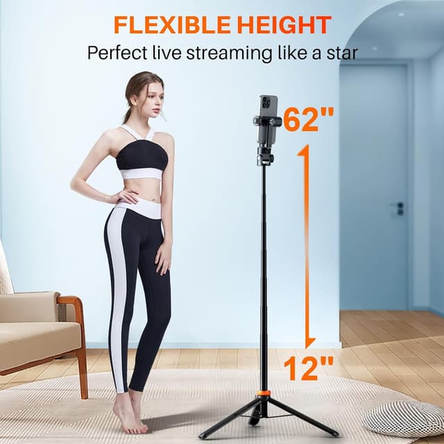Detalle 2 de 62” Phone Tripod with Remote — Tripod