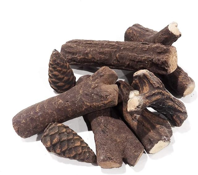 Thumbnail 1 de ART TO REAL Ceramic Pine Cone Logs 9 pcs