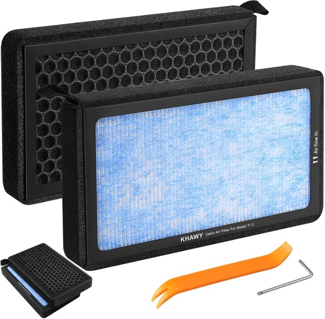 Thumbnail 6 de Tesla Model 3 / Model Y HEPA Cabin Air Filter (HEPA + Activated Carbon) 2-Pack for 2016–2025